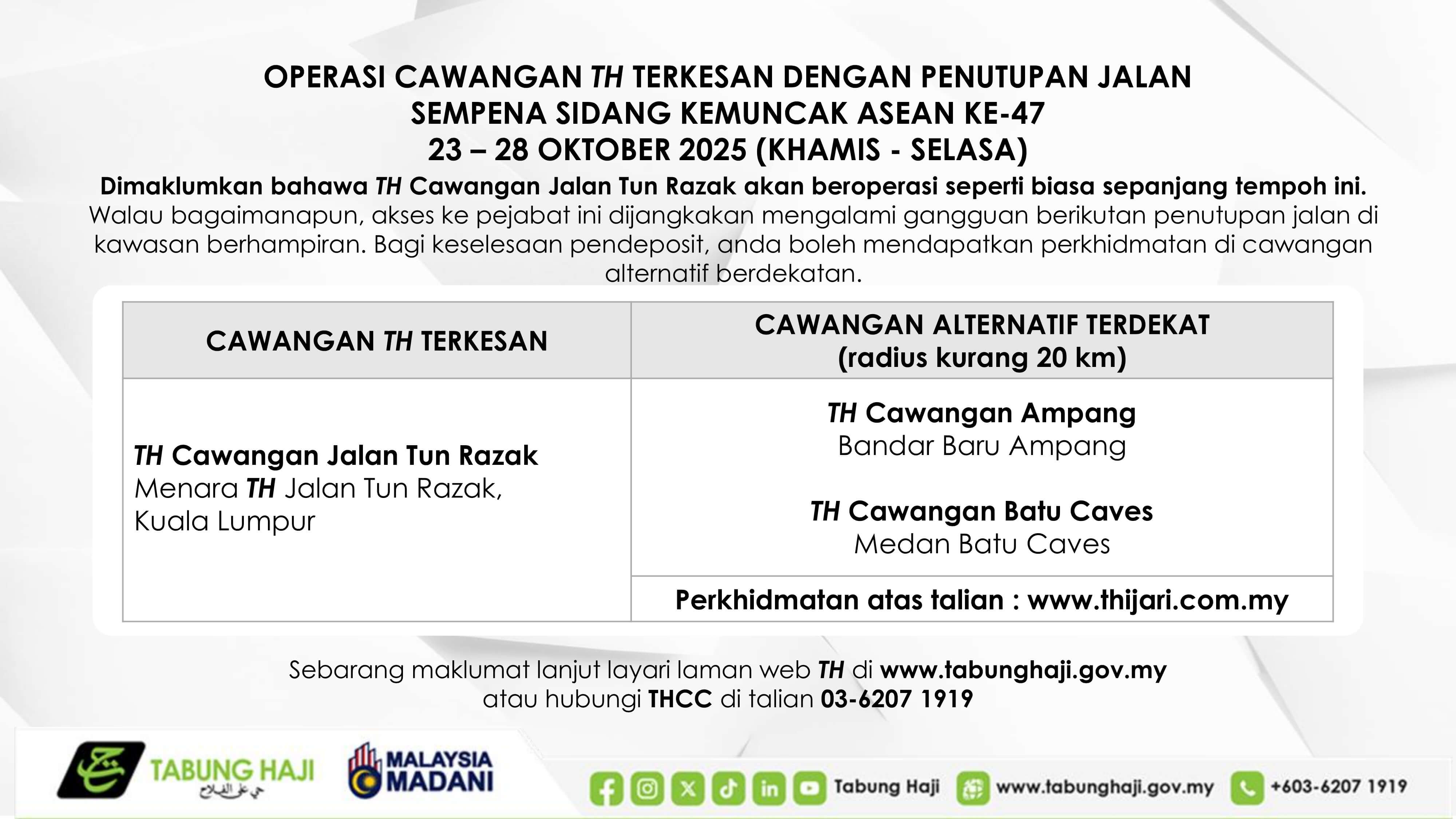 Road Closures in Conjunction with the 47th ASEAN Summit